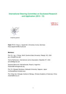 International Steering Committee on Duckweed Research and Application[removed]Letter no[removed]