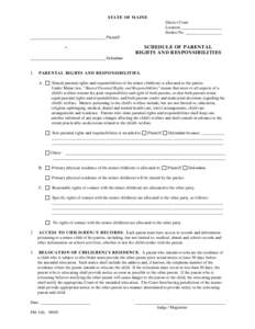 STATE OF MAINE District Court Location Docket No. Plaintiff