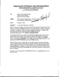 Department of Finance and Administration Mississippi Management and Reporting System 501 North West Street, 1201A Woolfolk Building, Jackson MS[removed]P. O. Box 267, Jackson, MS[removed]Phone: ([removed]Fax: (60