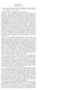 CHAPTER 67 SENATE BILL No. 5 AN ACT concerning the definition of trade secrets; amending K.S.A[removed], [removed], 481614, 49-427, 65-170g, 65-657, [removed], [removed], 65-34,102, 66-1220a, [removed]and[removed]and repealing t