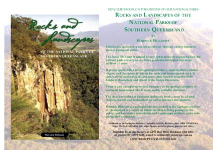 NEW GUIDEBOOK ON THE ORIGINS OF OUR NATIONAL PARKS  ROCKS AND LANDSCAPES OF THE NATIONAL PARKS OF SOUTHERN QUEENSLAND BY