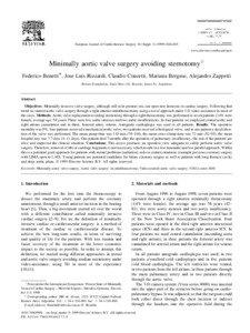 European Journal of Cardio-thoracic Surgery 16 (Suppl[removed]S84±S85 www.elsevier.com/locate/ejcts