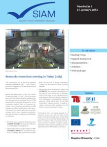 Newsletter[removed]January 2013 In this issue ••Meeting Torino ••Support System Tool