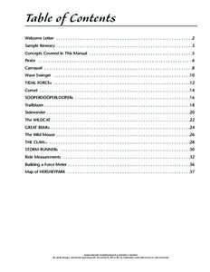 Tab le of C o n te n t s Welcome Letter . . . . . . . . . . . . . . . . . . . . . . . . . . . . . . . . . . . . . . . . . . . . . . . . . . . . . . . . . .2 Sample Itinerary . . . . . . . . . . . . . . . . . . . . . . . 