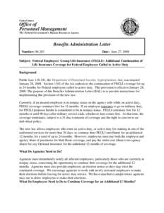 Insurance / Life insurance / Employment compensation / Economics / 103rd United States Congress / Consolidated Omnibus Budget Reconciliation Act / Health insurance in the United States / Financial institutions / Institutional investors / Financial economics