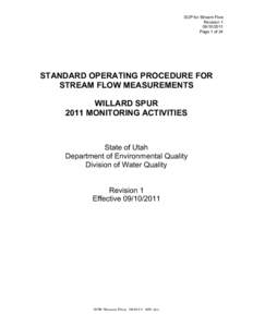 SOP for Stream Flow Revision[removed]Page 1 of 24  STANDARD OPERATING PROCEDURE FOR