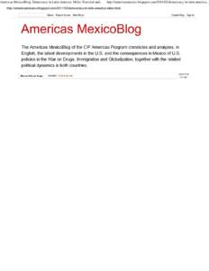 Government / Elections / Latin America / Mexico / Prohibition of drugs / Democracy / Mérida Initiative / Americas / Drug control law / Politics