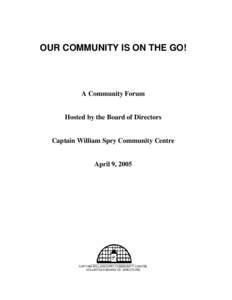 Spryfield Community Forum – Saturday April 9th, 2005