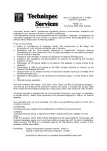 ABN[removed]John H Lindsay M.SAE-A M.IAME Automotive Consultant[removed]PO Box 40 Emu Plains, NSW 2750, Australia