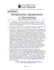 Cohabitation Agreements in Connecticut