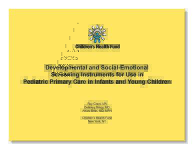 Developmental and Mental Health Screening Instruments for Use in Pediatric Primary Care