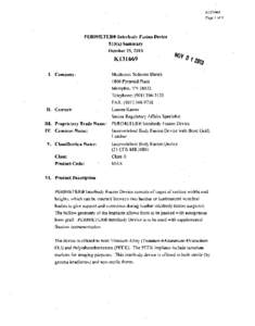K[removed]Page I of 4 PERIMETER® Interbody Fusion Device 510(k) Summary October 25, 2013