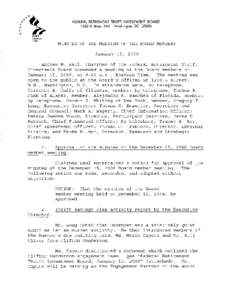 Minutes of the Meeting of the Board Members, January 15, 2009