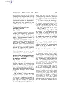 Administration of William J. Clinton, [removed]May 18 a leader in both the private and public sectors in managing large endeavors. Anne Lewis has a tremendous sense of the concerns of working Americans. I am honored that a