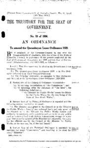 [Extract from Commonwealth of Australia Gazette, No. 41, dated 14th May, 1936.] • THE TERRITORY FOR THE SEAT OF GOVERNMENT.