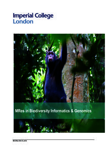 MRes in Biodiversity Informatics & Genomics  BIG MRes, p1/34 BIODIVERSITY INFORMATICS & GENOMICS MRes