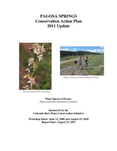 PAGOSA:  Rare Plant Conservation Planning Workshop