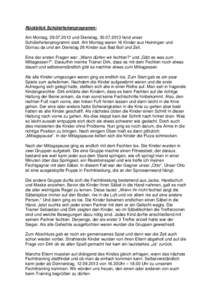 Anzeige im Mitteilungsblatt FC Göppingen