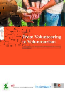 Profil 18  ST U DY From Volunteering to Voluntourism