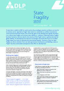 DLP  DEVELOPMENTAL LEADERSHIP PROGRAM State Fragility