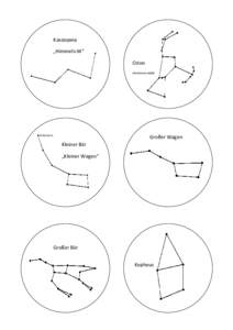 Kassiopeia „Himmels-W“ Orion (Wintersternbild)  Polarstern