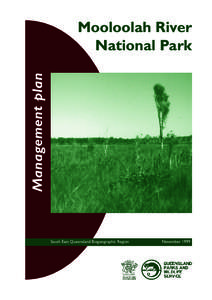 Management plan  Mooloolah River National Park  South East Queensland Biogeographic Region