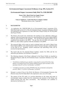 Black Point Gas Supply  EIA Study Brief No. ESB[removed]July[removed]Environmental Impact Assessment Ordinance (Cap. 499), Section 5(7)