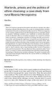 Warlords, priests and the politics of ethnic cleansing: a case-study from rural Bosnia Hercegovina