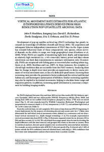 FastTrack➲ publication BULLETIN OF MARINE SCIENCE, 84(3): 257–264, 2009  NOTE