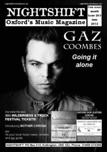 Today / British music / Music industry / Music / Wings of Heaven / 11:59 / Supergrass / I Should Coco / Gaz Coombes