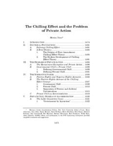 Chilling effect / Freedom of expression / Bartnicki v. Vopper / Standing / Miami Herald Publishing Co. v. Tornillo / Chill / United States Constitution / Law / Case law / Censorship