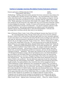 Southern Campaign American Revolution Pension Statements & Rosters Pension application of William Bowden S2388 fn9NC Transcribed by Will Graves[removed]Methodology: Spelling, punctuation and/or grammar have been correct
