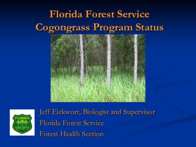 FL Division of Forestry Cogongrass Initiative