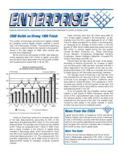 CANADIAN VENTURE CAPITAL ASSOCIATION (CVCA)/ ASSOCIATION CANADIENNE DU CAPITAL DE RISQUE (ACCR[removed]Builds on Strong 1999 Finish The number of financings and amount of capital invested by Canada’s venture capital ind