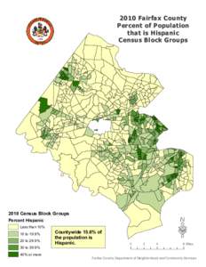 2010 Fairfax County Percent of Population that is Hispanic Census Block Groups[removed]Census Block Groups