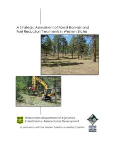 A Strategic Assessment of Forest Biomass and Fuel Reduction Treatments in Western States United States Department of Agriculture Forest Service, Research and Development In partnership with the Western Forestry Leadershi