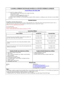 CAUSING A PERSON TO ENGAGE IS SEXUAL ACTIVITY WITHOUT CONSENT Sexual Offences (NI) Order[removed]A person (A) commits an offence if— (a) he intentionally causes another person (B) to engage in an activity, (b) 