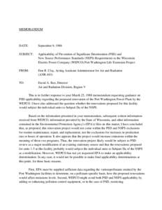 New Source Review / Environment / United States Environmental Protection Agency / Carbon finance / New Source Performance Standard / Wisconsin Energy Corporation / Not-To-Exceed / Carbon offset / Air pollution in the United States / Emission standards / Environment of the United States