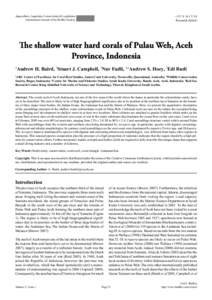 OPEN ACCESS Research Article Aquaculture, Aquarium, Conservation & Legislation International Journal of the Bioflux Society