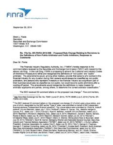 Financial regulation / Law / Arbitral tribunal / U.S. Securities and Exchange Commission / Arbitration / Securities Exchange Act / Economy of the United States / Selling away / OTC Bulletin Board / United States securities law / Self-regulatory organizations / Financial Industry Regulatory Authority