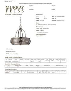 Vist our web site at www.Feiss.com F2737/4BS - page 1 of 1  http://www.elitefixtures.com/index.cfm/manufacturer/Murray-Feiss-Lighting.html Job Name: