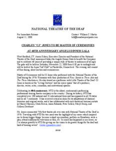 NATIONAL THEATRE OF THE DEAF For Immediate Release August 11, 2008 Contact: William C. Martin [removed]