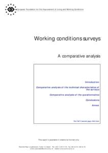 Industrial hygiene / Occupational safety and health / Risk management / Safety engineering / Quality of life / European Foundation for the Improvement of Living and Working Conditions / Risk / Cohort study / Fafo Foundation / Medicine / Health / Environmental social science