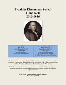 Franklin Elementary School HandbookSMMUSD 1651 16th St.