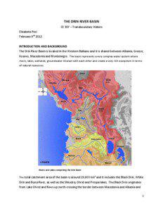 THE DRIN RIVER BASIN CE 397 – Transboundary Waters Elisabeta Poci