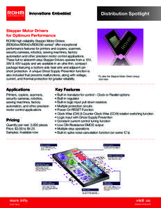 Innovations Embedded  Distribution Spotlight Stepper Motor Drivers for Optimum Performance