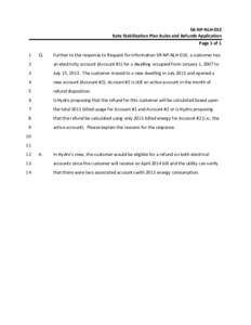 SR‐NP‐NLH‐052  Rate Stabilization Plan Rules and Refunds Application  Page 1 of 1    1 