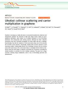 ARTICLE Received 17 Oct 2012 | Accepted 8 May 2013 | Published 17 Jun 2013 DOI: ncomms2987  Ultrafast collinear scattering and carrier