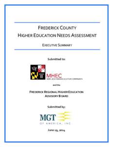 Education / Maryland / Geography of the United States / Oklahoma State System of Higher Education / Kentucky Council on Postsecondary Education / Needs assessment / Community college / Frederick /  Maryland