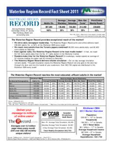 Microsoft PowerPoint - Waterloo Region Record Fact Sheet 2011.ppt